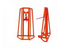 China Manual Drive Cable Drum Jack 3T - 20T Supporting Cable Reel Stringing supplier