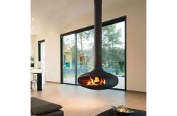 China Efficient Log Burner Round Suspended Fireplace From Ceiling Heavy Duty Construction supplier