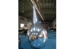 China Reflective Inflatable Mirror Ball Water Drop Shaped Customized Size supplier