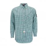 Mens Cotton 210gsm Fire Resistant Shirts Arc Welder Snap for sale