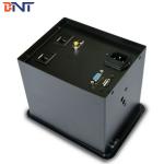 Pneumatic Pop Up Desktop Power Sockets With USB / Network / 3.5 Audio