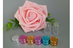 China Silver ISO9001 Clear Pill Bottles With Aluminum Bullet Cap supplier