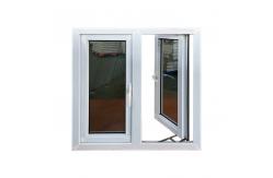 China Double Glazed Windproof Glass Casement Window With Mosquito Screen PVC / UPVC Frame supplier