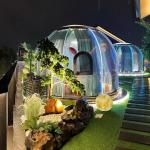 PC Transparent Dome House Clear Bubble Tents With Lighting System And UV Protection for sale