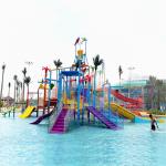 Playground Children Splash Zone Water Slide Anti UV ISO TUV ROHS Certification