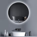 Luxury Silver Lenses Touch Screen Wall Mirror With LED Lights And Defogger for sale