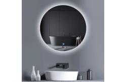 China Luxury Silver Lenses Touch Screen Wall Mirror With LED Lights And Defogger supplier