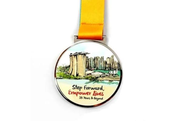 Custom Insert Medal UV Printing Award with Transparent Glass