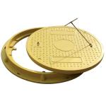 EN124 Certified BMC FRP Manhole Cover With High Load Capacity For Industrial And Commercial Applications for sale