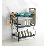 Three Tiers Kitchen Storage Shelves Seasoning Pot Dish Drying Rack Standing Type for sale
