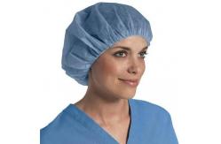 China Electronics V102 Disposable Non-Woven PP Round Bouffant Caps with Elastic Rubber supplier