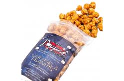 China Popcorn Packaging Stand Up Zipper Pouch Resealable With Clear Window supplier