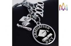 China Meaningful Gift Bachelor Cap Custom Shaped Keychains supplier