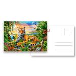 Animial Image 3d Lenticular Card For Children With Tiger