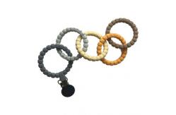 China Eco Friendly Silicone Baby Teether Ring Shape Soft Teething Chew Beads supplier