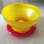 Multifunctional Chicken Turkey Feeder Yellow Plastic With Anti Waste Ring Poultry Automatic Feeders For Wholesales for sale