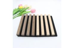 China 100% Polyester+MDF With Veneer Acoustic Board Square Shape Soundproofing supplier