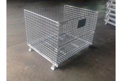 China Foldable 4 Layers Wire Guage 6.0mm Wire Mesh Container Zinc Plated supplier