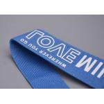 Polyester Webbing Anti Slip Elastic Band With White Custom Silicone Logo