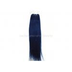 Customized Chinese Blue Non Remy Human Hair Extensions Long Straight for sale
