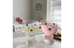 China 400ml-600ml Clear Glass Cute Custom Drinking Cups For Beer supplier