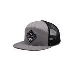 Wholesale Custom High Quality 7 Panel Grey Cotton Twill Truck Golden Embroidery Patch Logo Gorras Trucker Mesh for sale