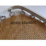 Hanging Frame Electroplating Metal Ring Mesh For Decorative Partition for sale