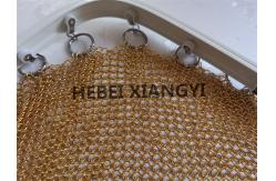China Hanging Frame Electroplating Metal Ring Mesh For Decorative Partition supplier