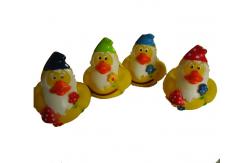 China 5cm Length Mini Rubber Ducks Squeezing Bee Design Baby Bath Time Fun Toy supplier