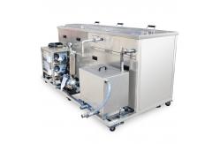 China Three Tanks Industrial Ultrasonic Cleaning System With Ultrasonic Washing Ringsing Drying supplier