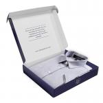 Custom Order Accepted Shiny Silver Logo Clothes T-Shirt Underwear Packaging Box Set for sale