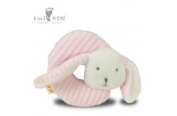China 10cm Safe Huggable Soft Toys Pp Cotton Loveable Pink Bunny Rattle supplier