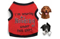 China Dog Clothes 8 Patterns Classic Lightweight Breathable With Funny Letters supplier