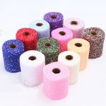 White Snow Dots Organza Tulle Rolls Wrapping Mesh Fabric 15cm X 5 Yards for sale