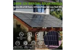 China 25Lbs Bifacial 200W Monocrystalline Rigid Solar Panels For Home Off Grid Systems supplier