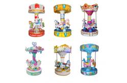 China 3 Seats Fun Carousel Kiddie Ride Amusement Doll Machine Customized supplier