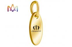 China SS304 Oval Dangle Plated Custom Engraving Charms supplier