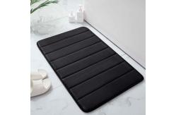 China Black Rubber Soft Memory Foam Bath Mats Non Slip Absorbent supplier