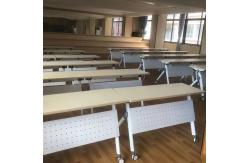 China Wooden Folding Training Table Classroom Room Foldable Student Desk supplier