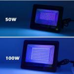 Factory Price No Harm IP66 Waterproof Adjustable Body Aluminum Material UV Curing Flood Light for Paint Printing Nails Repair Resin Ink 3D Resin Curing for sale
