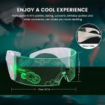 Luminous LED Visor Glasses USB Rechargeable Frame Foldable For Party Rave