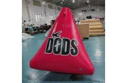 China Custom Logo Inflatable Triangle Water Buoy Water Park Inflatable Floating Marker supplier