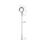 304 Stainless Steel Material Wire Rope Sling With Loop Die Cast Hook YW86541
