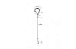 China 304 Stainless Steel Material Wire Rope Sling With Loop Die Cast Hook YW86541 supplier