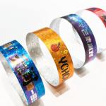 Event Shiny Glitter Promotional Wristband Waterproof Laser Star Paper Bracelet Adult Kid Events Admission Wristband for sale