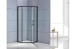 China Tempered Glass Corner Quadrant Shower Enclosure Black ISO9001 supplier