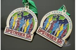 China Matt Silver Plating Custom Sports Medals / Upstander 5K Medal supplier