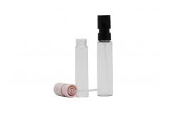 China Mini Refillable Perfume Tester Bottle Atomizer 3ml Glass Bottle With Plastic Snap Sprayer supplier