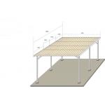 PV Garage Canopy Solar Carport Structures , Anodized Galvanized Racks Solar Parking Lot for sale