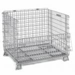 Custom Stackable Wire Mesh Storage Bins , Welded Steel Mesh Storage Cages for sale